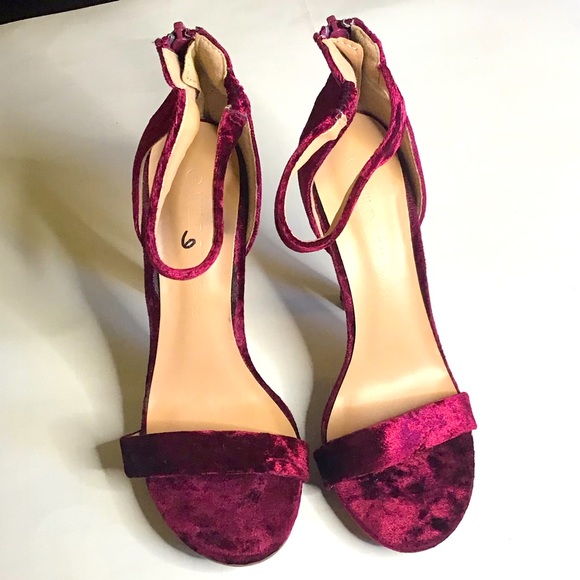 Merlot Velvet platform stiletto Heels size 6 - Picture 2 of 6